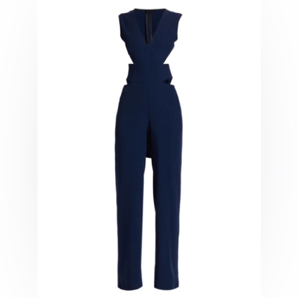 Frederick Anderson Navy Evening Jumpsuit | Gala / Cocktail | Size 8